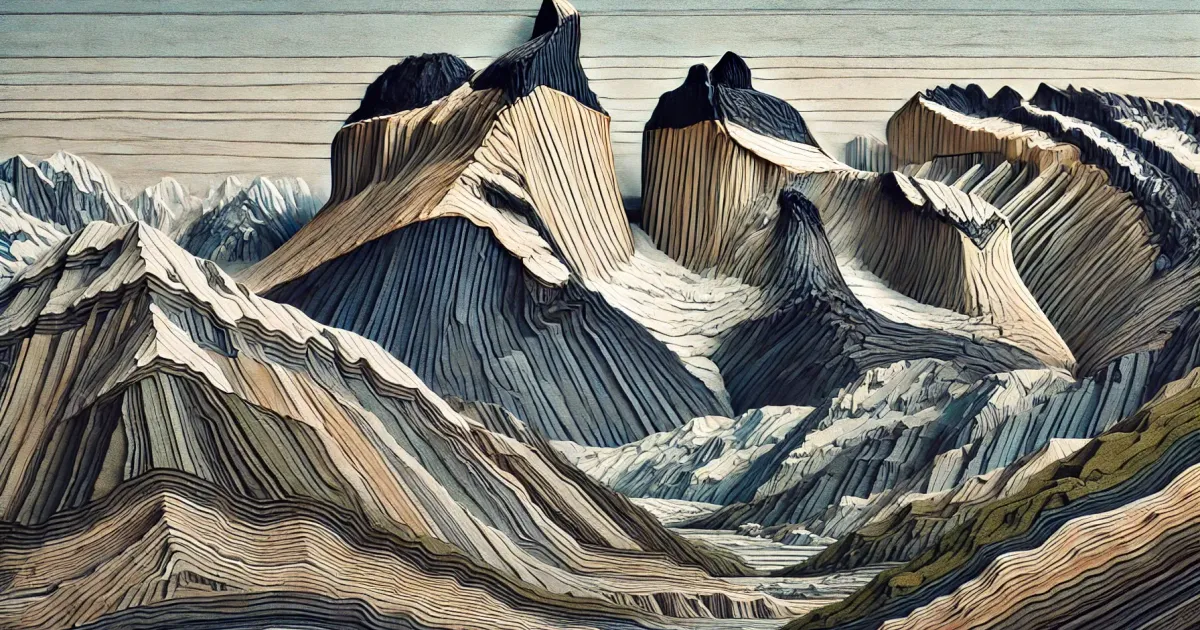 Illustration of the mountains in Patagonia
